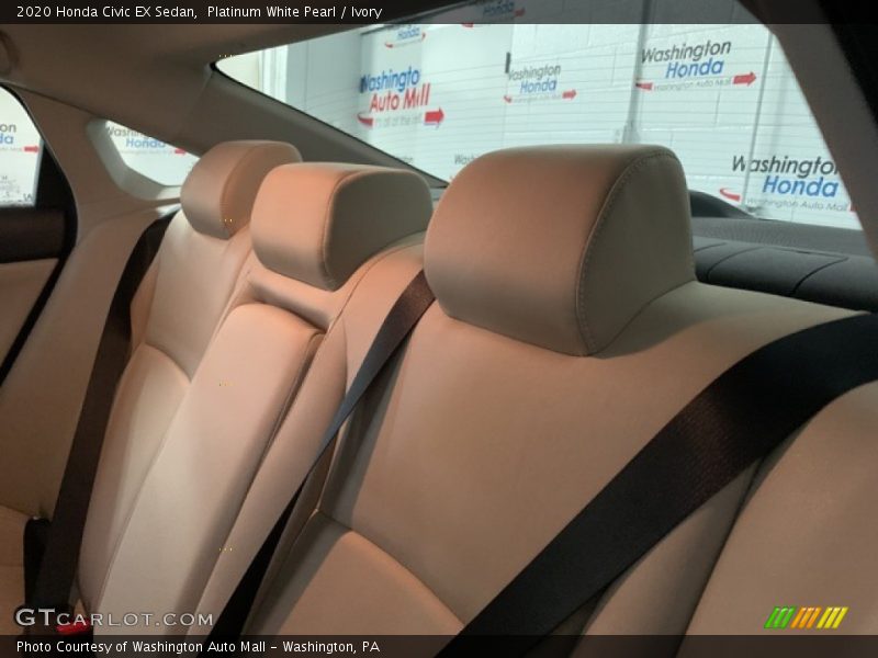 Platinum White Pearl / Ivory 2020 Honda Civic EX Sedan