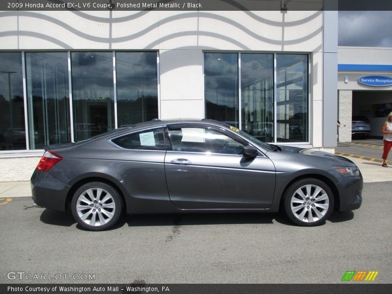 Polished Metal Metallic / Black 2009 Honda Accord EX-L V6 Coupe