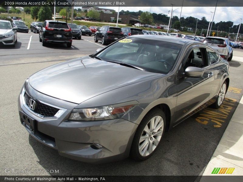 Polished Metal Metallic / Black 2009 Honda Accord EX-L V6 Coupe