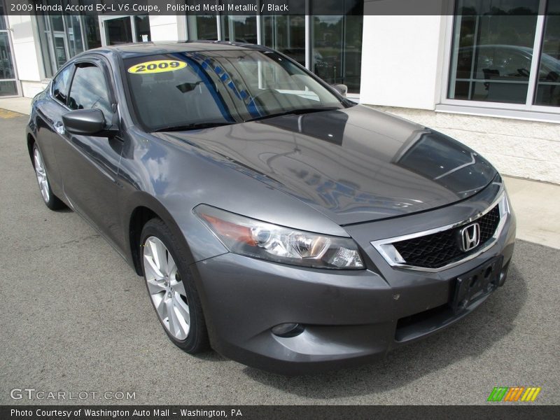 Polished Metal Metallic / Black 2009 Honda Accord EX-L V6 Coupe