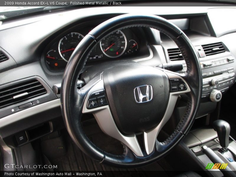 Polished Metal Metallic / Black 2009 Honda Accord EX-L V6 Coupe