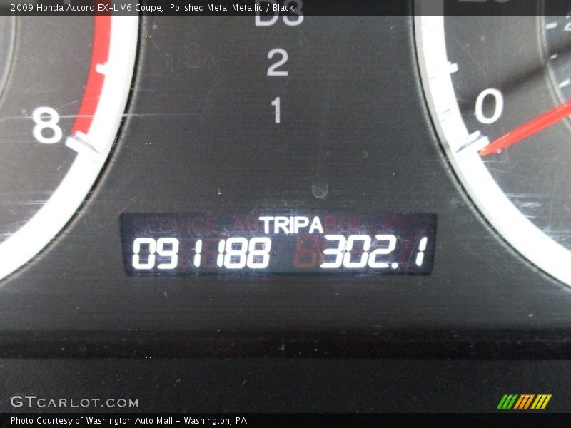 Polished Metal Metallic / Black 2009 Honda Accord EX-L V6 Coupe
