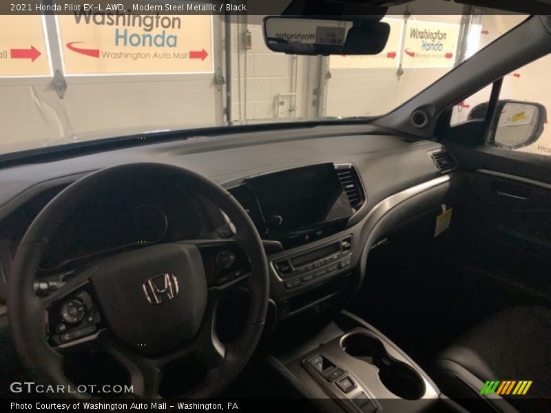Modern Steel Metallic / Black 2021 Honda Pilot EX-L AWD