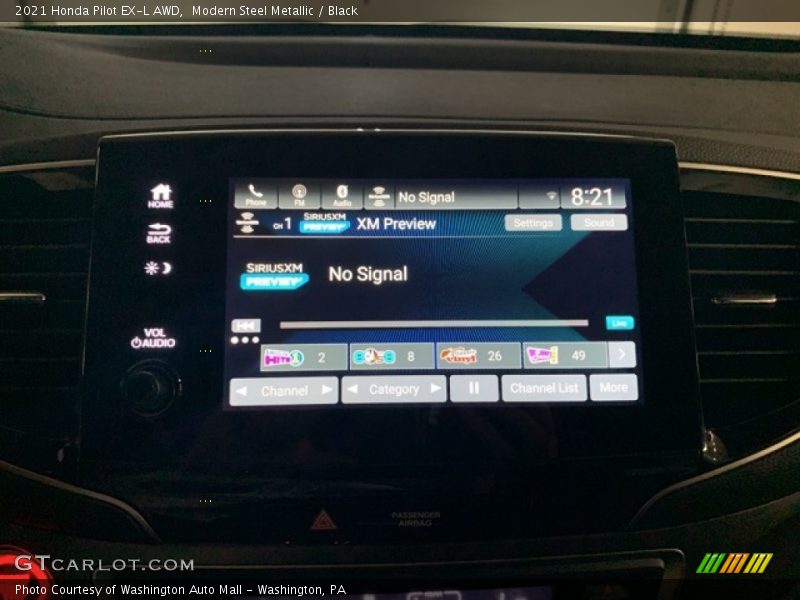 Modern Steel Metallic / Black 2021 Honda Pilot EX-L AWD