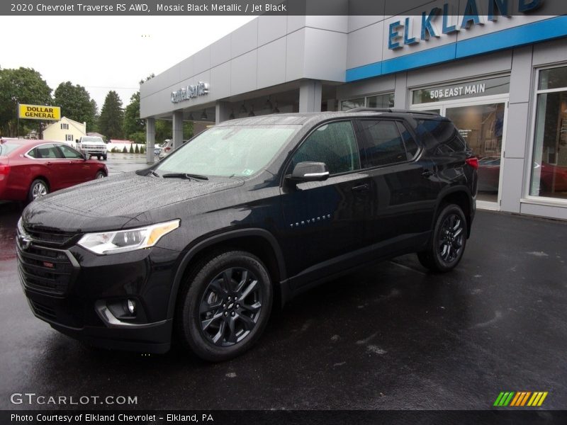 Mosaic Black Metallic / Jet Black 2020 Chevrolet Traverse RS AWD