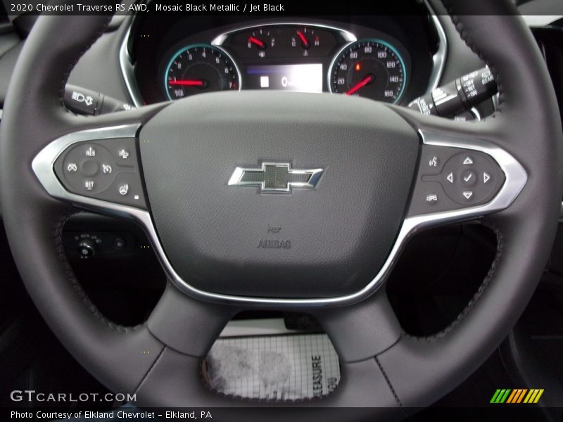 Mosaic Black Metallic / Jet Black 2020 Chevrolet Traverse RS AWD
