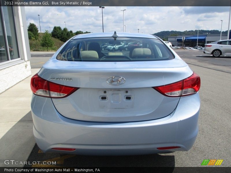 Blue Sky Metallic / Beige 2012 Hyundai Elantra GLS