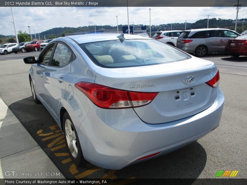 Blue Sky Metallic / Beige 2012 Hyundai Elantra GLS