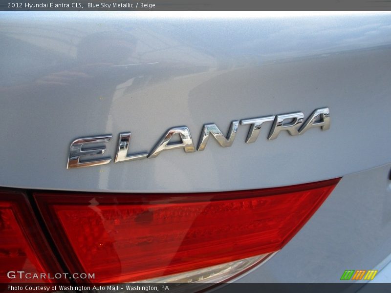 Blue Sky Metallic / Beige 2012 Hyundai Elantra GLS