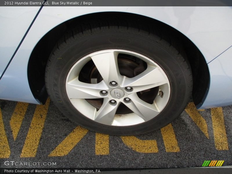 Blue Sky Metallic / Beige 2012 Hyundai Elantra GLS