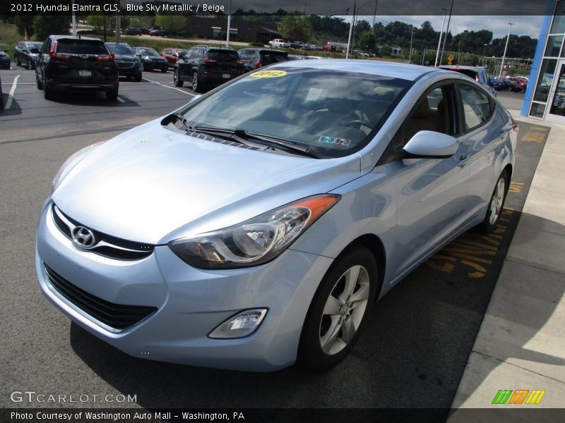 Blue Sky Metallic / Beige 2012 Hyundai Elantra GLS