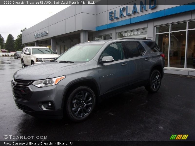 Satin Steel Metallic / Jet Black 2020 Chevrolet Traverse RS AWD