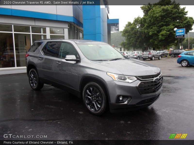 Satin Steel Metallic / Jet Black 2020 Chevrolet Traverse RS AWD