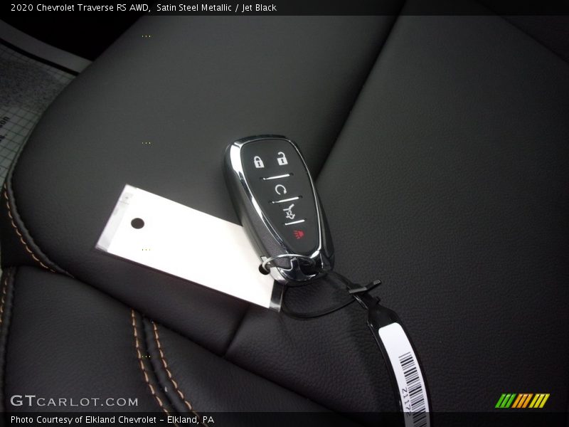Satin Steel Metallic / Jet Black 2020 Chevrolet Traverse RS AWD