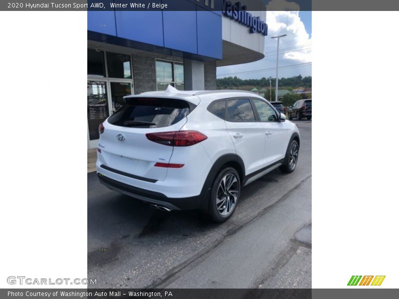 Winter White / Beige 2020 Hyundai Tucson Sport AWD