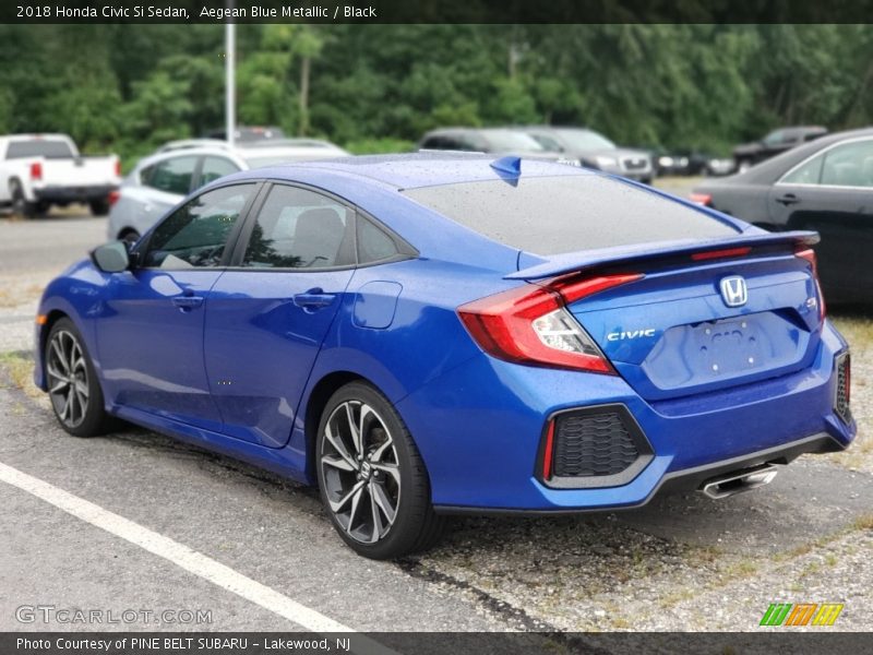 Aegean Blue Metallic / Black 2018 Honda Civic Si Sedan