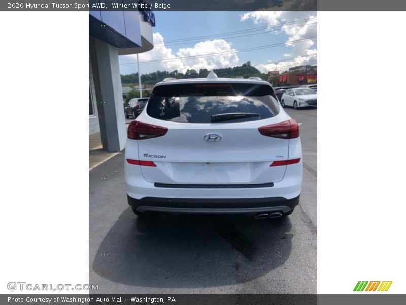 Winter White / Beige 2020 Hyundai Tucson Sport AWD