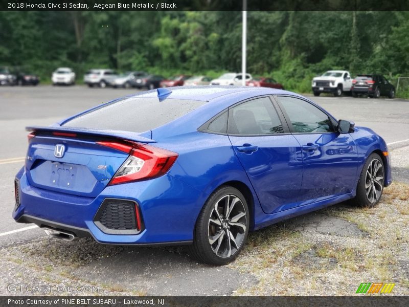 Aegean Blue Metallic / Black 2018 Honda Civic Si Sedan