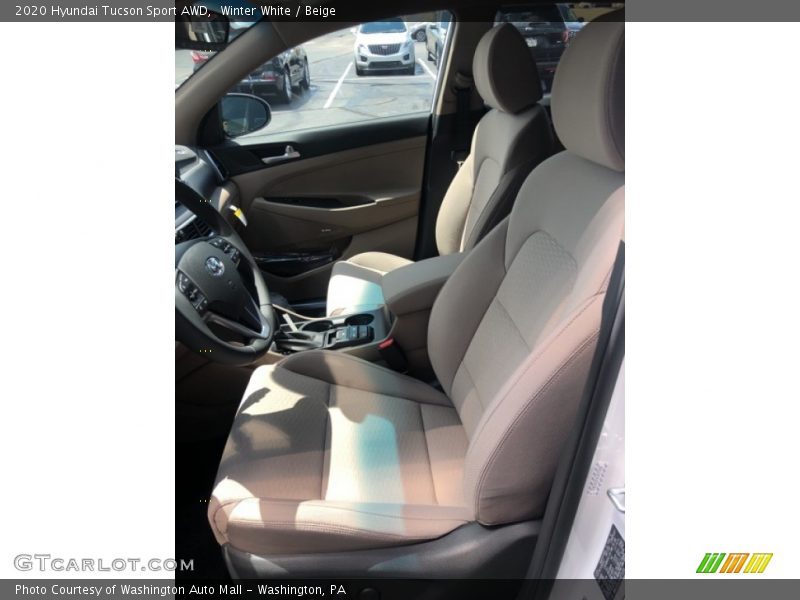 Winter White / Beige 2020 Hyundai Tucson Sport AWD
