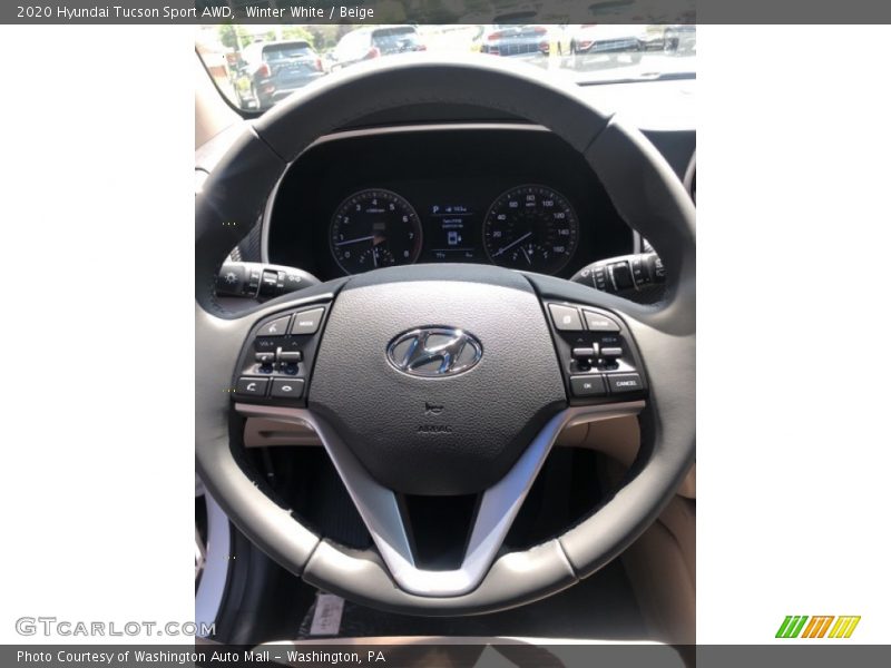 Winter White / Beige 2020 Hyundai Tucson Sport AWD