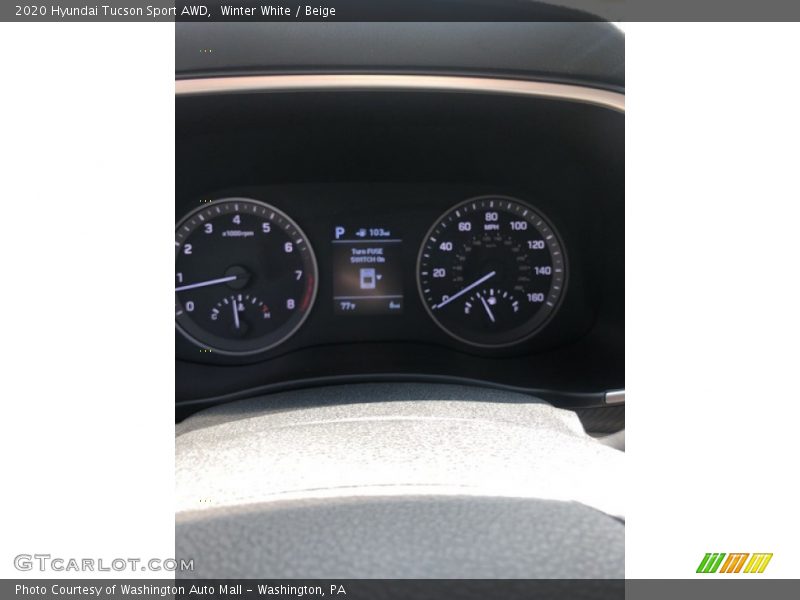 Winter White / Beige 2020 Hyundai Tucson Sport AWD