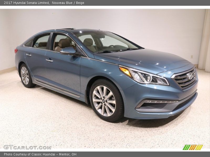 Nouveau Blue / Beige 2017 Hyundai Sonata Limited