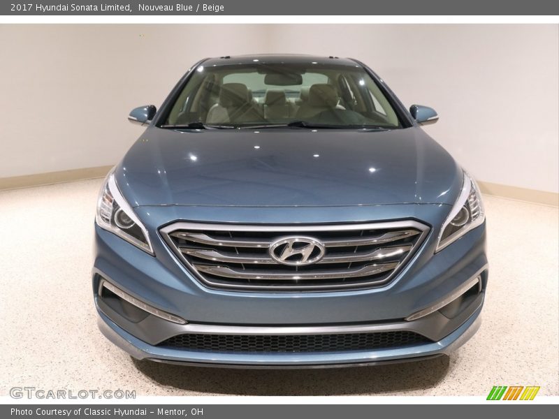 Nouveau Blue / Beige 2017 Hyundai Sonata Limited