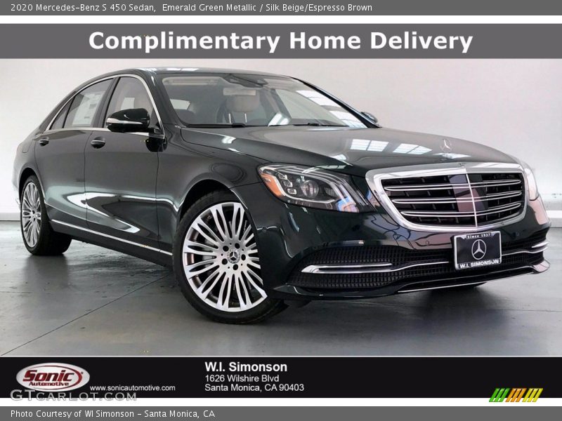 Emerald Green Metallic / Silk Beige/Espresso Brown 2020 Mercedes-Benz S 450 Sedan