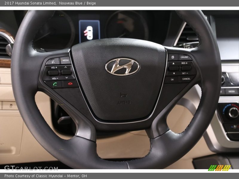 Nouveau Blue / Beige 2017 Hyundai Sonata Limited