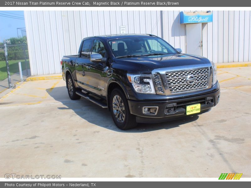 Magnetic Black / Platinum Reserve Black/Brown 2017 Nissan Titan Platinum Reserve Crew Cab