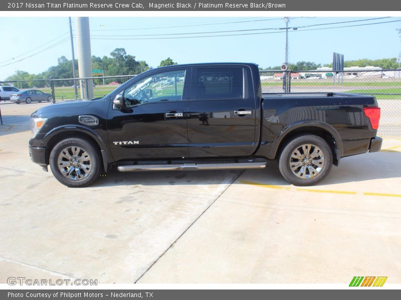 Magnetic Black / Platinum Reserve Black/Brown 2017 Nissan Titan Platinum Reserve Crew Cab