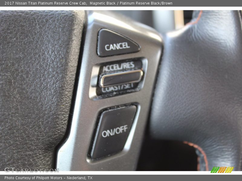 Magnetic Black / Platinum Reserve Black/Brown 2017 Nissan Titan Platinum Reserve Crew Cab