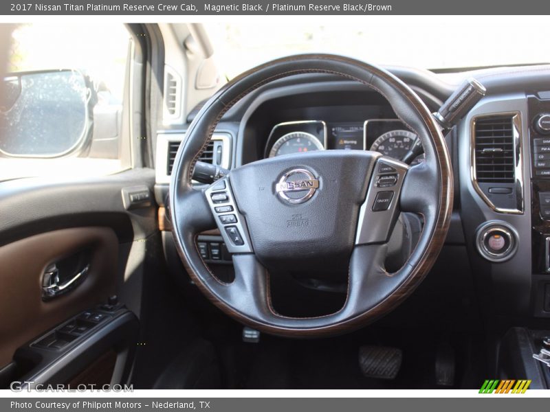 Magnetic Black / Platinum Reserve Black/Brown 2017 Nissan Titan Platinum Reserve Crew Cab