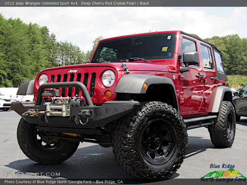 Deep Cherry Red Crystal Pearl / Black 2012 Jeep Wrangler Unlimited Sport 4x4