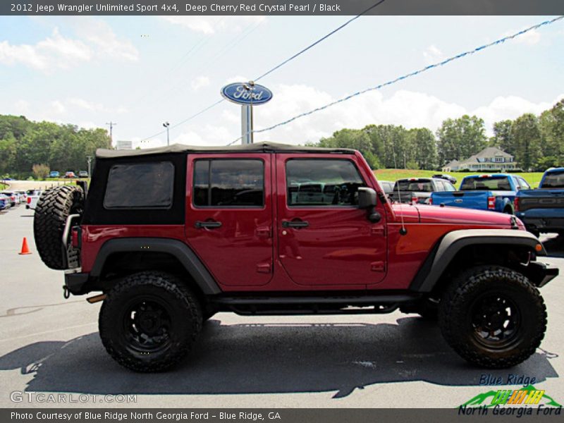 Deep Cherry Red Crystal Pearl / Black 2012 Jeep Wrangler Unlimited Sport 4x4