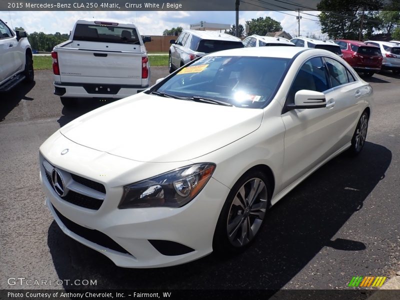 Cirrus White / Beige 2015 Mercedes-Benz CLA 250 4Matic