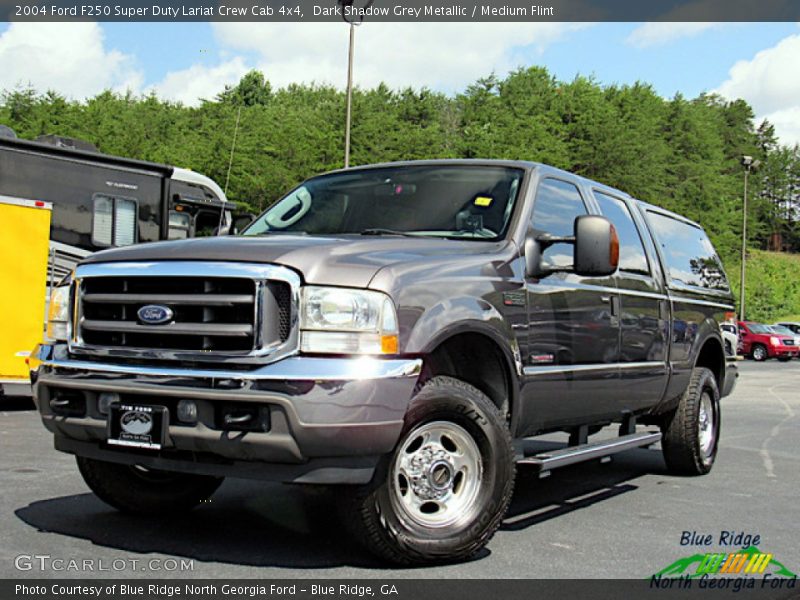 Dark Shadow Grey Metallic / Medium Flint 2004 Ford F250 Super Duty Lariat Crew Cab 4x4