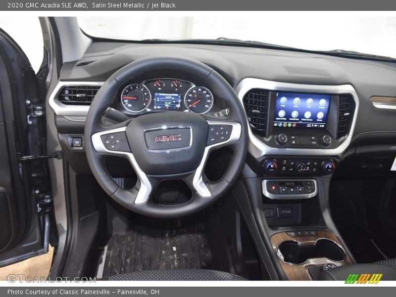 Satin Steel Metallic / Jet Black 2020 GMC Acadia SLE AWD