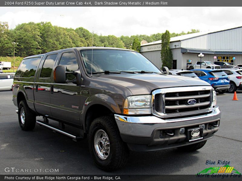Dark Shadow Grey Metallic / Medium Flint 2004 Ford F250 Super Duty Lariat Crew Cab 4x4