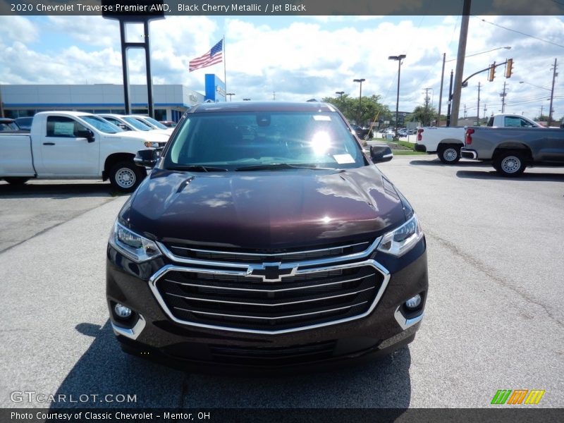 Black Cherry Metallic / Jet Black 2020 Chevrolet Traverse Premier AWD