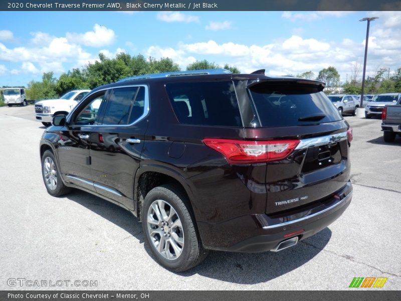 Black Cherry Metallic / Jet Black 2020 Chevrolet Traverse Premier AWD