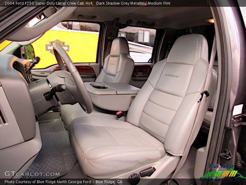Dark Shadow Grey Metallic / Medium Flint 2004 Ford F250 Super Duty Lariat Crew Cab 4x4