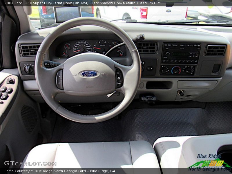 Dark Shadow Grey Metallic / Medium Flint 2004 Ford F250 Super Duty Lariat Crew Cab 4x4