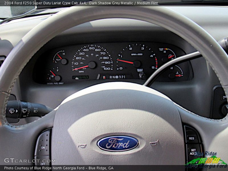 Dark Shadow Grey Metallic / Medium Flint 2004 Ford F250 Super Duty Lariat Crew Cab 4x4