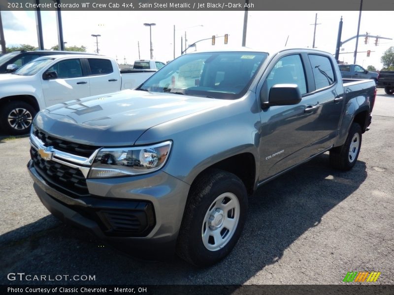 Satin Steel Metallic / Jet Black/­Dark Ash 2021 Chevrolet Colorado WT Crew Cab 4x4
