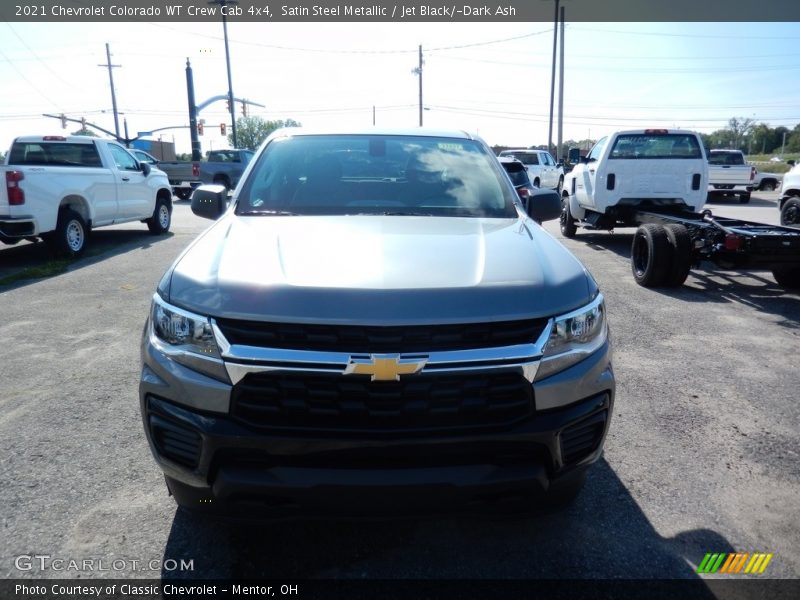 Satin Steel Metallic / Jet Black/­Dark Ash 2021 Chevrolet Colorado WT Crew Cab 4x4