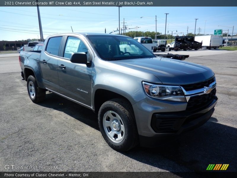 Satin Steel Metallic / Jet Black/­Dark Ash 2021 Chevrolet Colorado WT Crew Cab 4x4