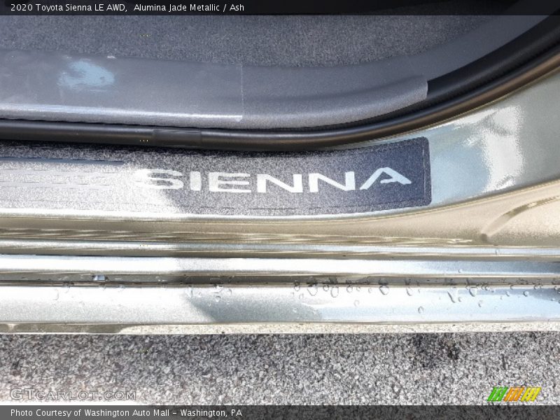 Alumina Jade Metallic / Ash 2020 Toyota Sienna LE AWD