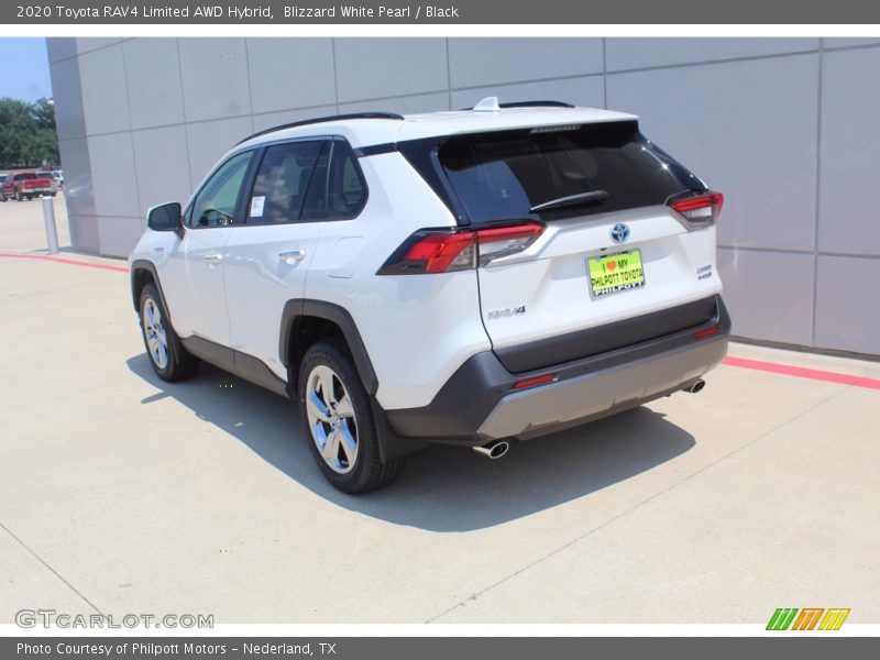 Blizzard White Pearl / Black 2020 Toyota RAV4 Limited AWD Hybrid