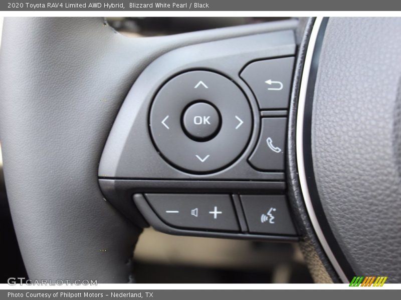 Blizzard White Pearl / Black 2020 Toyota RAV4 Limited AWD Hybrid